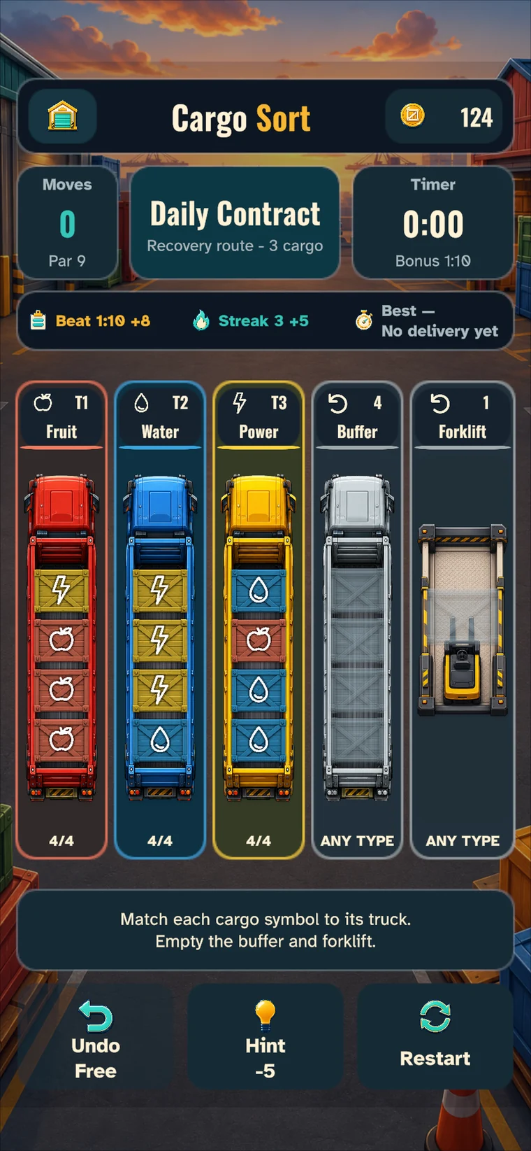 Cargo Sort 2.0 Daily Route gameplay